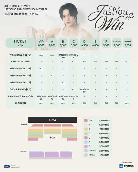 akurav8k's tweet photo. Wts
JUST YOU &amp; WIN 1ST SOLO FAN MEETING IN TAIPEI

📆2026.11.01
⏰（日）18:30
📍Zepp New Taipei

🎟️VIP
🎟️ZONE A
 
💜 Front rows
💙Benefits inclusive 
🎫Delivery ticket

Dm
#JustYouandWin1stsoloFMinTaipei
#WinMetawin  #BMTICKETINGASSISTANCE https://t.co/2herZ6FWxK