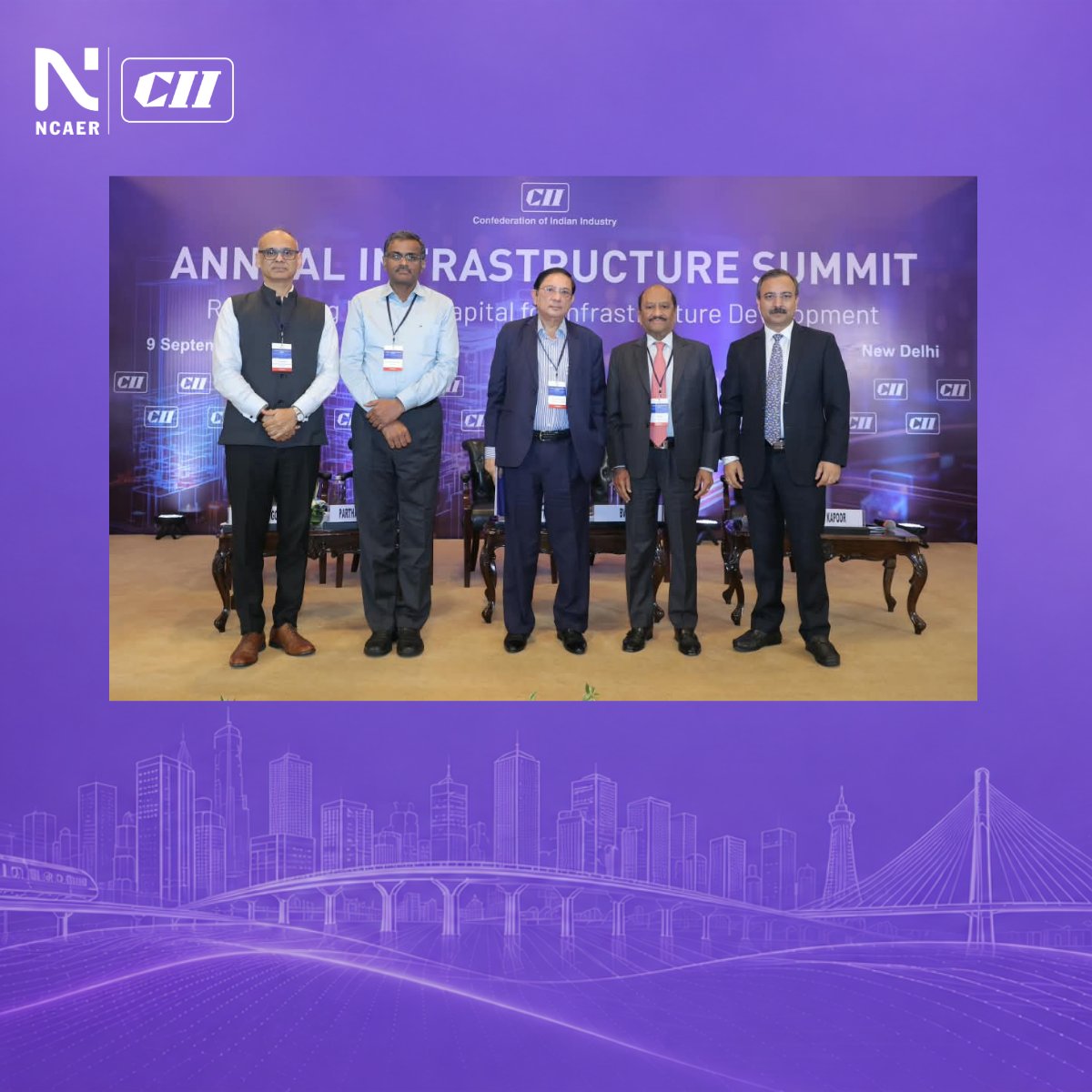 ncaer's tweet photo. "We have the capital, but lack the supply of investable propositions, and the credibility of the counterparties offering them," said Mr Suresh Goyal, Director General, NCAER, at the Annual Infrastructure Summit on 'Revitalising Private Capital for Infrastructure Development' today.

Discussions covered:
 ➡️ Scaling InvITs & bond markets
 ➡️ Surety bonds vs bank guarantees
 ➡️ DFI credit enhancement
 ➡️ Municipal bonds for urban infra