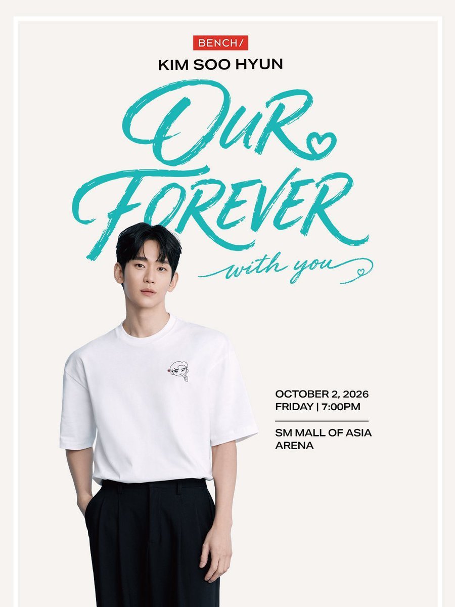 akurav8k's tweet photo. 🔥 WTS HTB

✨KIM SOO HYUN<OUR FOREVER WITH YOU> IN MANILA ✨

🗓️October 2, 2026
📍SM Mall of Asia Arena!

💯OPEN FOR ASSISTANCE (HELP TO BUY SERVICE)

🌎 GLOBAL FANS 
✔️ OWN ACCOUNT & NAME 

DM📥

#BENCHxKimSooHyun #BENCHOurForeverWithYou #GlobalBENCHsetter
 #BMTICKETINGASSISTANCE