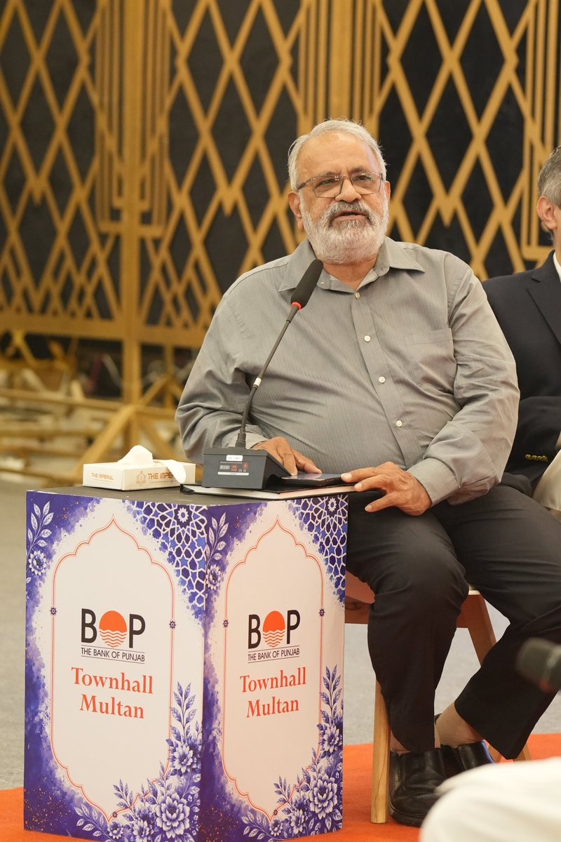thebankofpunjab's tweet photo. BOP Townhall Multan PT.4
At the recent BOP Townhall in Multan, Mr. Zafar Masud (President & CEO – BOP) celebrated the remarkable achievements made possible through the dedication, passion, and unwavering commitment of the entire BOP family.
Together, we reached a historic milestone by earning PACRA's highest AAA rating, making The Bank of Punjab the first and only provincial bank in Pakistan to achieve this prestigious distinction. Our collective efforts were also recognized at the Pakistan Banking Awards 2026. These accomplishments reflect the hard work, resilience, and customer-first mindset of every BOP employee. Together, we continue to raise the bar, strengthen our legacy, and shape the future of banking in Pakistan.

#TheBankOfPunjab #HarFardKaKhayal #Townhall2026 #Multan 

@zafar_masud @nofeldaud @Chasadzia @AsifRiaz71 @razabashirs @JBShabbir