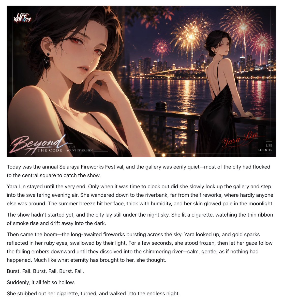 mingyun2026's tweet photo. Beyond the Code--Yara Lin
She's More Desolated Than Firework https://t.co/pHORxysiFl