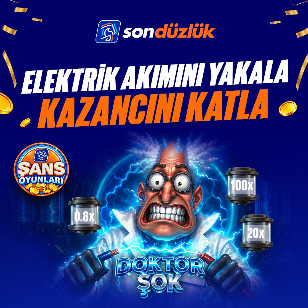 sonduzluksd's tweet photo. 👨‍⚕️ Doktor Şok
⚡ Elektrik akımını yakala, kazancını katla!

🎉Kazandıran şans oyunları Son Düzlük'te!

Hemen oyna! https://t.co/8D043rnxqC https://t.co/aeCb83iH99