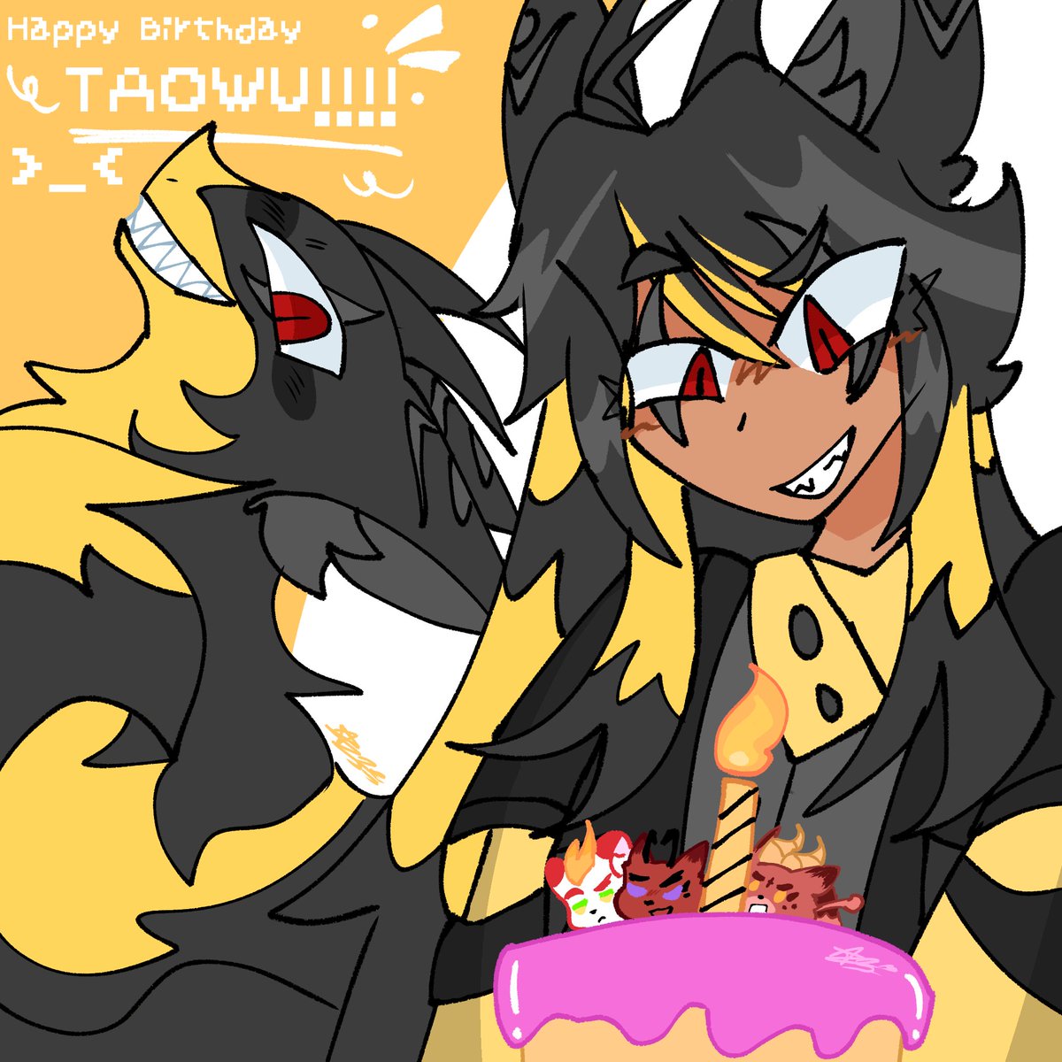 JusticeXiezhi's tweet photo. // Happy Birthday, Taowu!! I figured I should draw this as your gift, I wish you the happiest live, I wish for you to be cherished and loved, I hope you like this! Ily twin/p,  wishing you a happy birthday! (ﾉ^∇^)ﾉ ♡ https://t.co/QJipUuVjSj