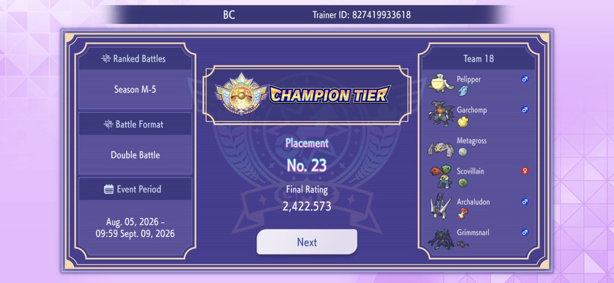 ChiaZhengqi's tweet photo. Ranked 23th in the last season of M-B with stealth rock chomp,used the screen version most of the season,and BG sucker Grimm to catch some people off guard by the end of the season,most spreads are the same as what  @TheBottleOfJam1 posted earlier @_Liberty_Note https://t.co/QoUXcgYld5