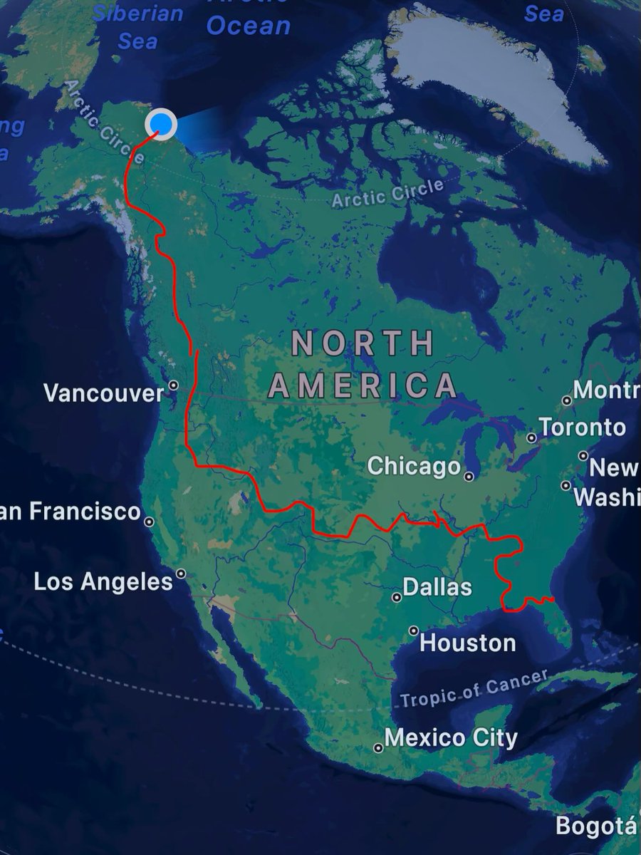 OctaviaWidzto's tweet photo. From St. Augustine Beach, FL, to the Arctic Ocean at Prudhoe Bay, Alaska—over 6, 500 miles of back roads, small towns, and big thoughts. Dirt, isolation, and recalibration. A reminder that we are all born free. https://t.co/688wfcnZst
