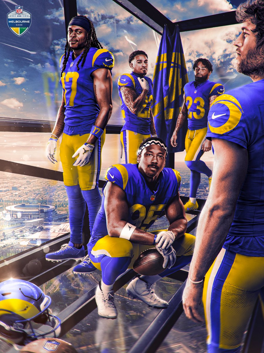 NFLAUNZ's tweet photo. All eyes now on Melbourne 🐏🇦🇺

📺: SFvsLAR streaming on @netflix
🗓️: Thursday Sept. 10 8:35 pm ET 🇺🇸
🗓️: Friday Sept. 11 10:35 am AEST 🇦🇺 https://t.co/m7XBRJYo99