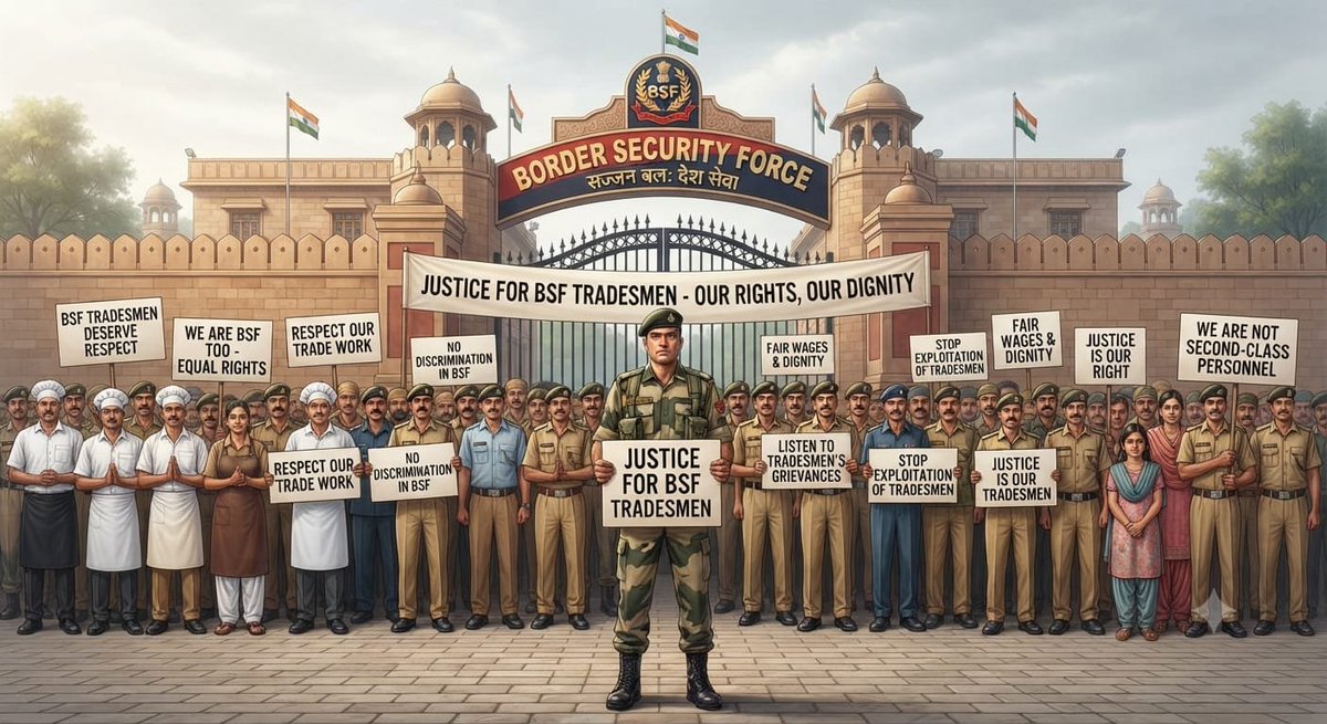 MDSARBAR1872741's tweet photo. #JusticeForBSFTradesmen

BSF जवानों को सजा नहीं न्याय और पुनर्बहाली दो 

@PMOIndia
@HMOIndia
@AmitShah
@BSF_India
@DG_BSF

#JusticeForBSFTradesmen https://t.co/ZX9ejipRvq