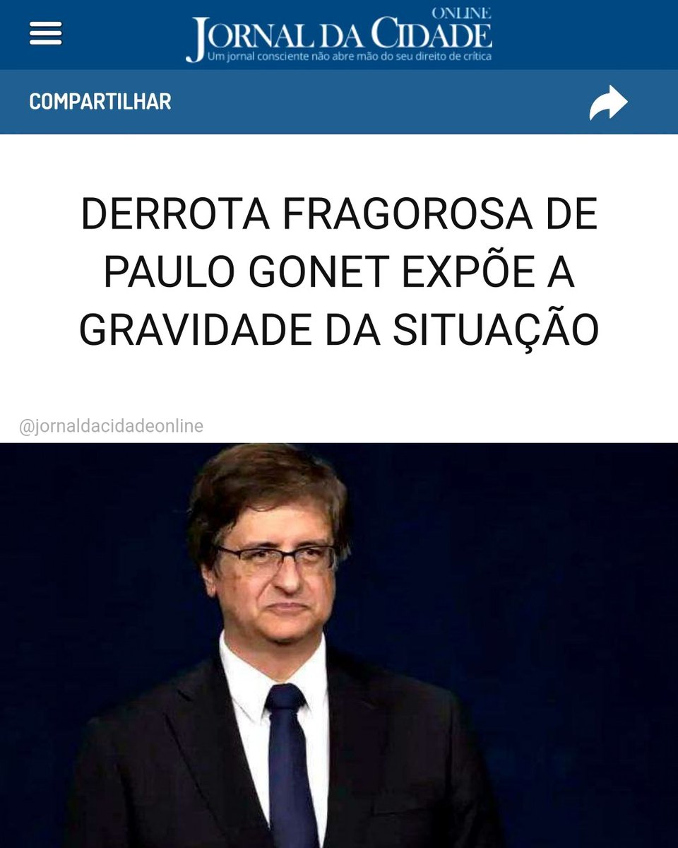JornalDaCidadeO's tweet photo. DERROTA FRAGOROSA DE PAULO GONET EXPÕE A GRAVIDADE DA SITUAÇÃO

O Conselho Superior do Ministério Público Federal impôs uma gigantesca derrota ao Procurador-Geral da República, Paulo Gonet. O órgão abriu procedimento pra apurar menções PGR nas mensagens atribuídas ao banqueiro Daniel Vorcaro, do Banco Master.

Ironicamente, Gonet preside o conselho. Por isso, o pedido, protocolado pelo Partido Novo, foi direcionado ao vice-presidente, o procurador Nicolao Dino, que por sinal, é o irmão mais velho do ministro do STF, Flávio Dino. O caso foi distribuído ao conselheiro Francisco de Assis Sanseverino, que atua como relator, e tramita sob sigilo.

Numa das mensagens, Vorcaro diz o seguinte:

"É importante reforçar com Andrei e Paulo para não deixar ninguém de baixo fazer uma sacanagem, que aí vai tudo pro saco."

Em seguida, envia nomes de procuradores, agentes da PF e delegados.

O detalhe mais grave, segundo o relatório da PF, um advogado intermediário enviou mensagens que teriam sido escritas pelo próprio Gonet ao banqueiro, incluindo "já com saudade de você". O mesmo relatório aponta que Vorcaro levou o filho de Gonet a Londres.

Os deputados do Novo pedem que um subprocurador-geral independente conduza a apuração do caso Master que envolve o próprio PGR. Gonet tem prazo de 10 dias para se manifestar, podendo ser convocado depois pra oitiva.

No mesmo dia, o presidente do STF, Edson Fachin, determinou que Gonet, Mendonça, Moraes e o diretor-geral da PF, Andrei Rodrigues, prestem esclarecimentos sobre os fatos revelados.

Matéria do Jornal da Cidade Online

Matéria de retrospectiva do dia passado.