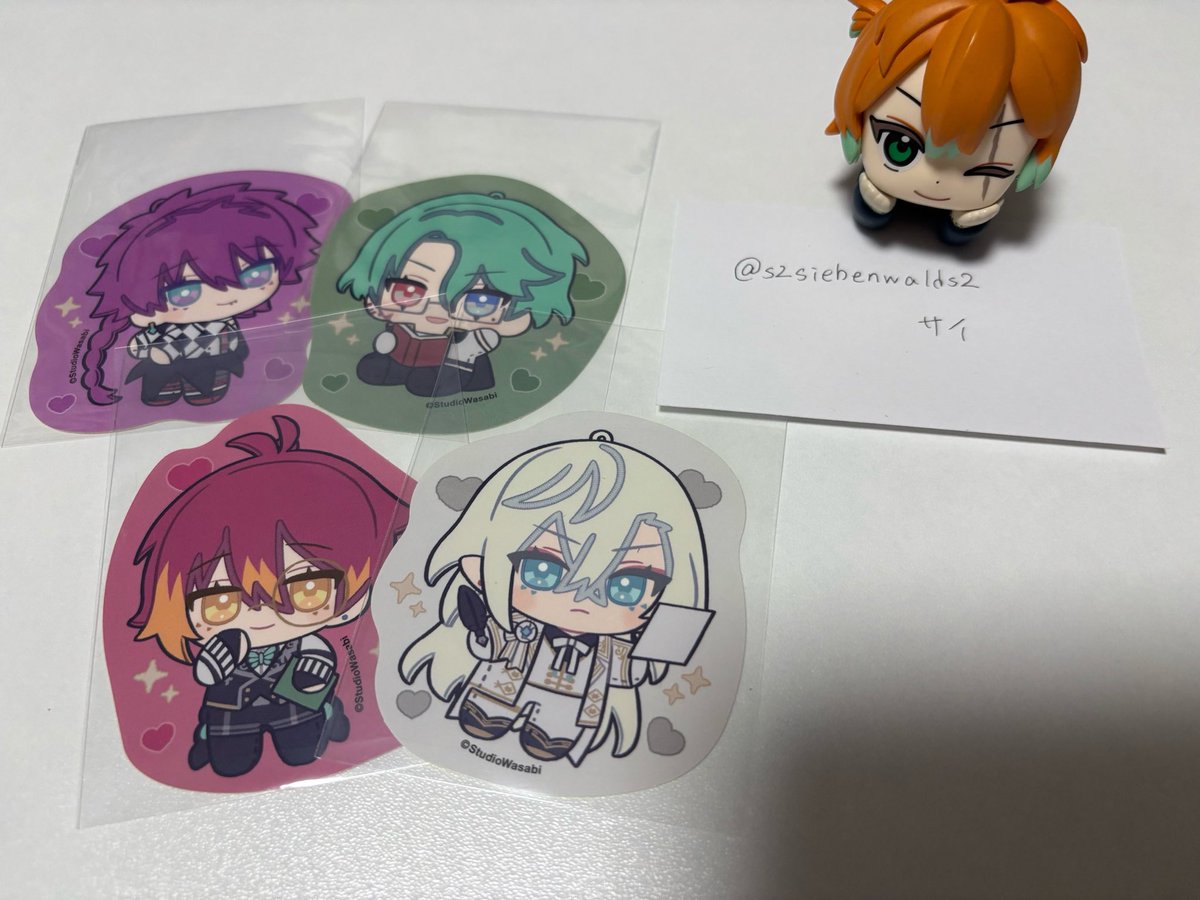 s2siebenwalds2's tweet photo. 【交換】
悪魔執事と黒い猫 あくねこ 

ぺたコレ　ぬいパル　すきっぷ

・もちっと缶バッジ

譲　ボスキ　フェネス

求　テディ　アモン

・ステッカー

譲　フェネス、ラト、ナック、シロ

求　テディ＞アモン

お気軽にお声掛けください。 https://t.co/HThZ2P9vIS