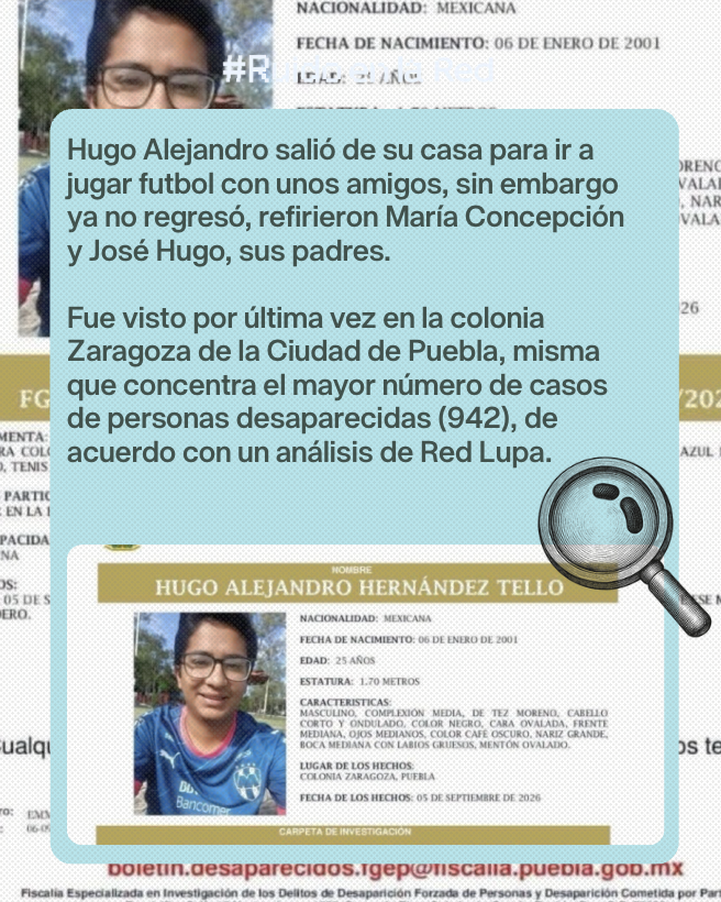 RuidoEnLaRed's tweet photo. ‼ Hugo Alejandro Hernández Tello, estudiante de la Licenciatura en Administración de Empresas de la BUAP, salió de su casa para ir a jugar futbol con unos amigos, sin embargo ya no regresó.

Fue visto por última vez el pasado 5 de septiembre en la colonia Zaragoza de la Ciudad de Puebla.