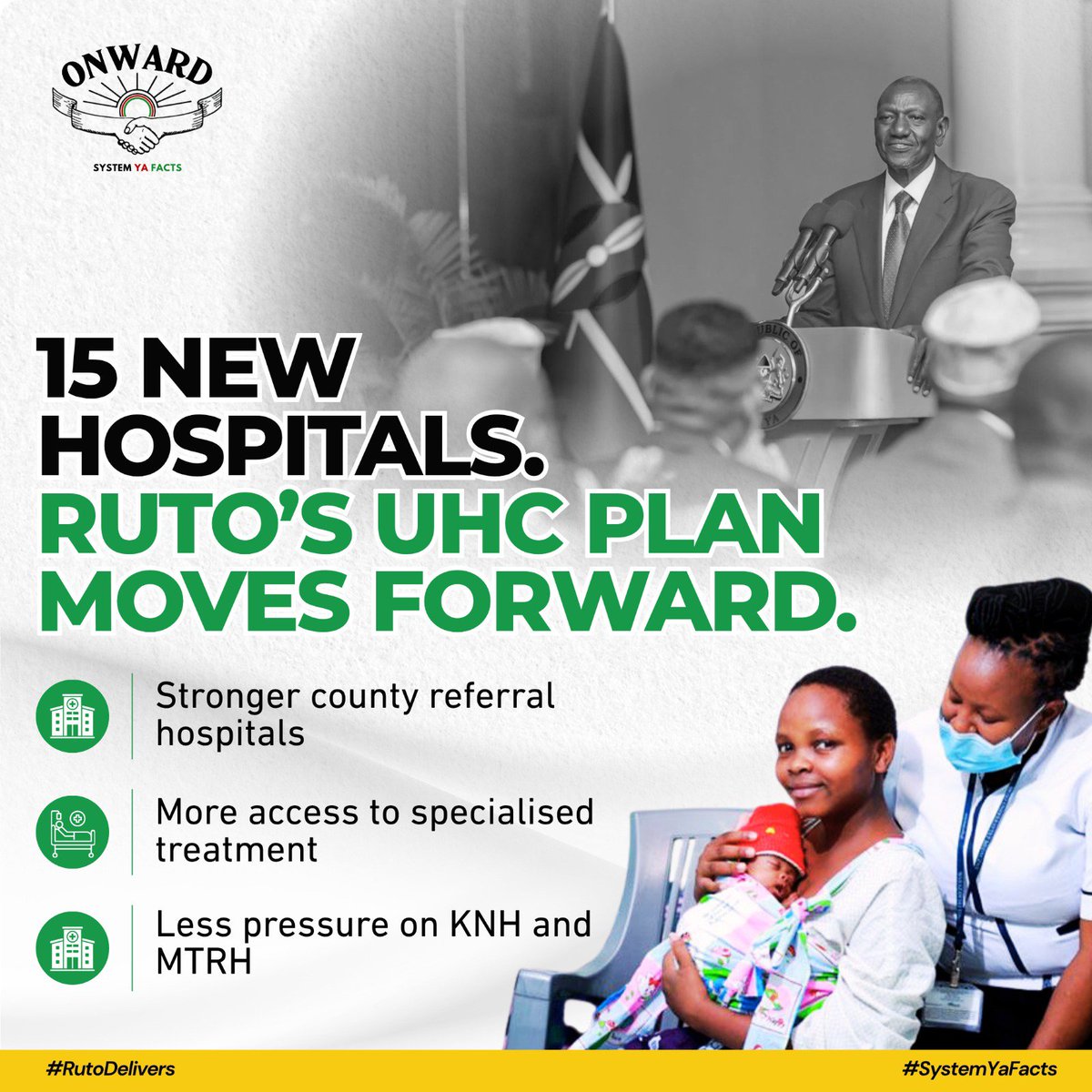 kiambumedia's tweet photo. 15 New Hospitals coming up under President @WilliamsRuto Administration 
#RutoJourneyToUHC https://t.co/XBnBQyClDJ