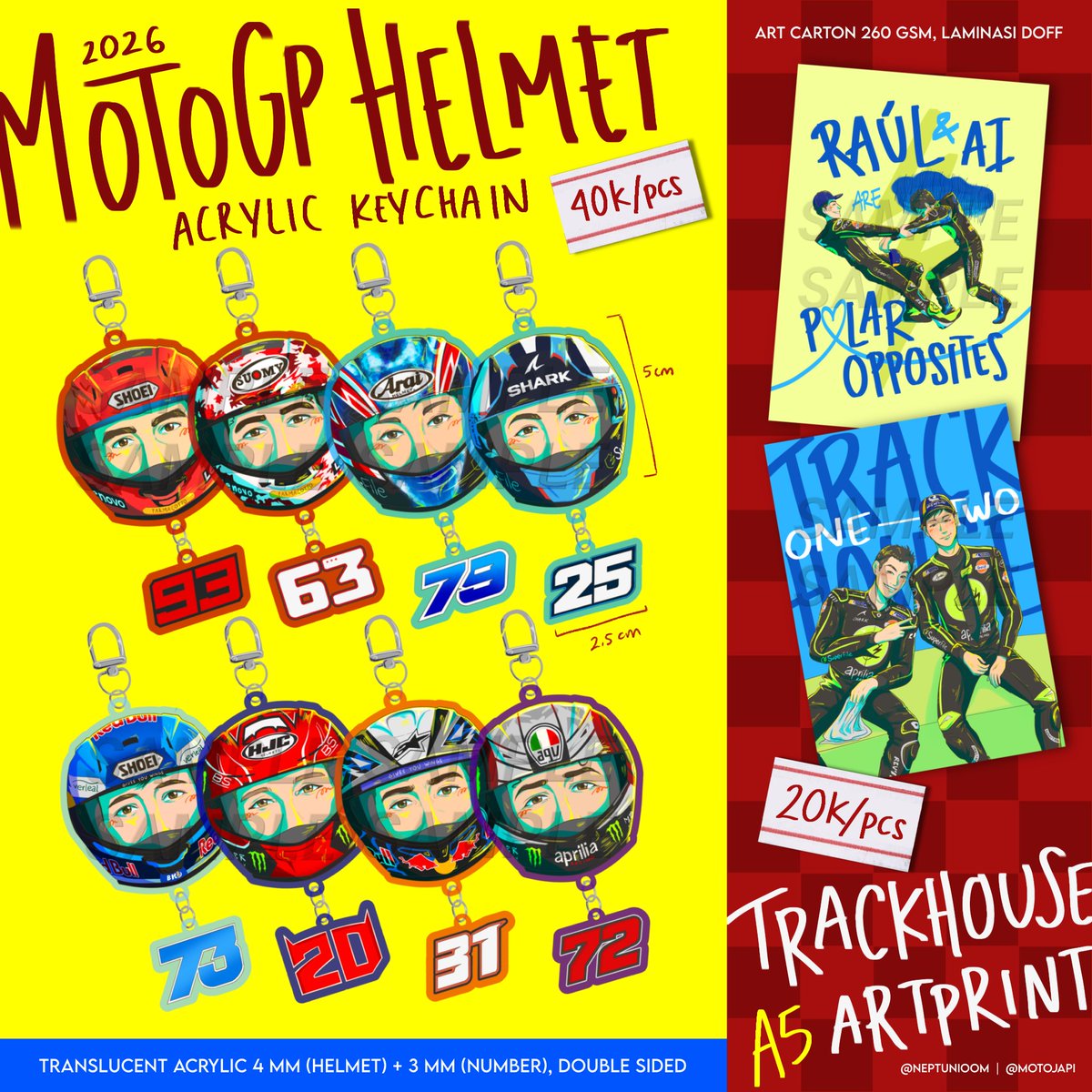 neptunioom's tweet photo. JAPI'S #COMIPARA7 CATALOGUE 🏁
— pre-order is now OPEN!!

🧡 and 🔁 are appreciated

🗓 PO Period : 10-17 September 2026 (midday)
🛒 Pick Up ✉️ Mail Order
🗂 Fandoms : MotoGP, Blue Lock, Kono oto Tomare, 8loom, and Society Rejects (Original Characters)
🔗 https://t.co/pHH6UVYvcU https://t.co/uWsCSePzJA