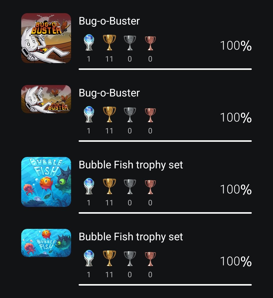 K_zita_'s tweet photo. #PS4
#PS5
#ATYI
#BLOCKS_FLYING_AT_ME
#Bubble_Fish
#Bug_o_Buster
#CALC+-
#Carpieces
#CLOCK_JUMP
#プラチナトロフィー　653～666個目🏆
#トロコン　完了🎉

ブースト消化中 https://t.co/aI5pixMG0j