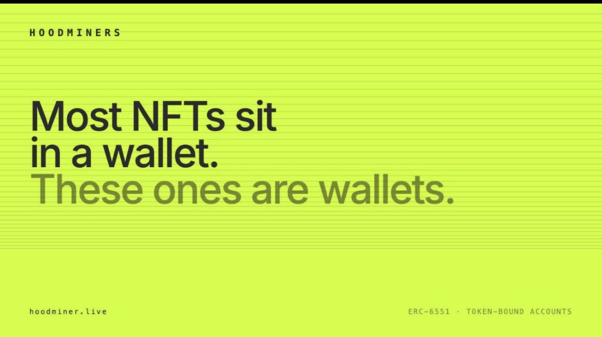 karakalemhikmet's tweet photo. Good morning legends ☀️

I’ve been thinking about something this morning.

A normal NFT is often like buying an empty house.

Nice to look at, maybe rare, but at the end of the day it’s still just sitting there.

@hoodminers_rh takes a different approach.

Think of each Miner like a small digital mining operation.

It has its own wallet, rewards can accumulate inside it, and when the Miner changes hands, the wallet and what it has earned move with it.

That changes the way I look at the NFT.

The image is just the identity.

The real story is what the Miner manages to build over time.

5,000 free mints
9 rarity levels
Robinhood Chain

That’s the part I’m watching.

Because if an NFT can carry its own history and accumulated value, maybe we’re finally moving beyond NFTs that simply sit in a wallet.

Let’s see what these Miners can dig up ⛏️

@NucleusCodes