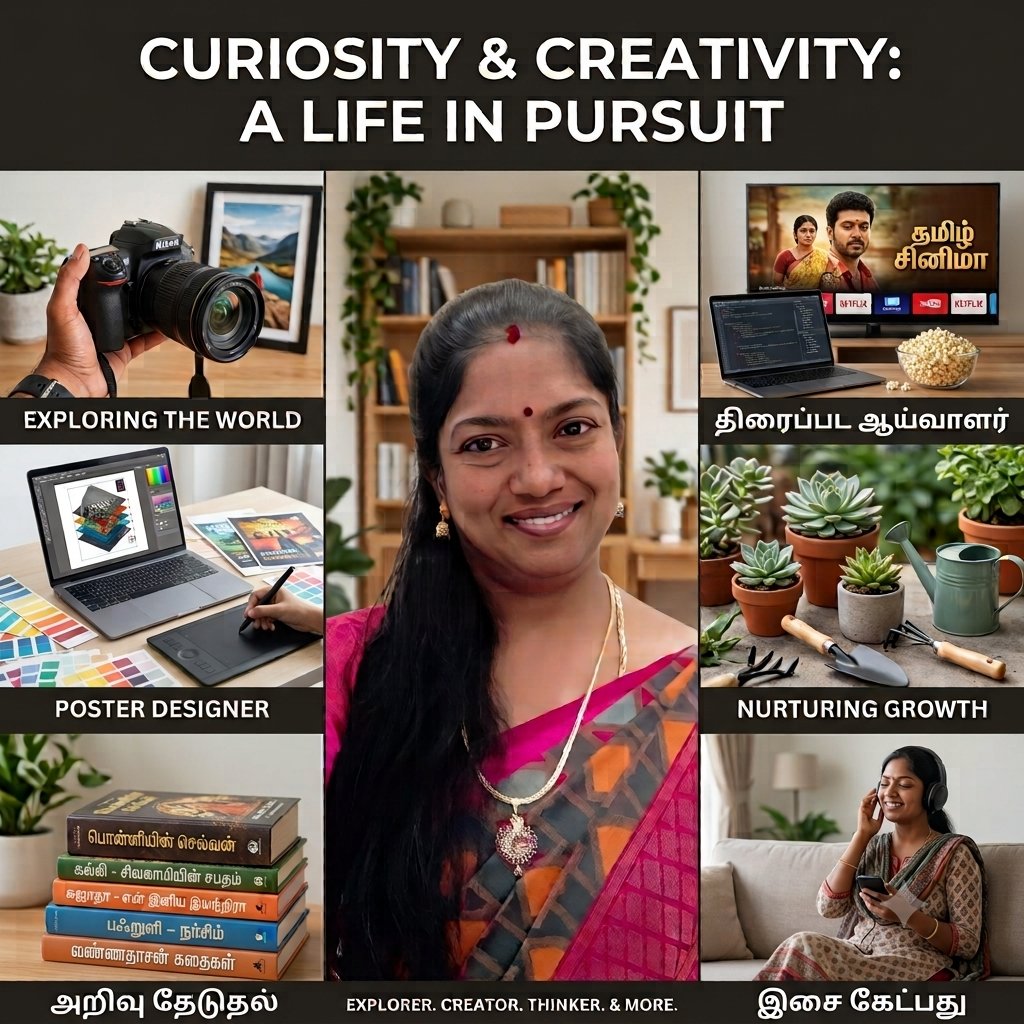 p_jegatha's tweet photo. #GeminiAI கிட்ட..
"Create a poster of me based
on our chats with interests
and hobbies of mine"
எனக் கேட்டதும் அது கொடுத்த
போஸ்டரைப் பார்த்து
நானே வியக்கேன்😂
நம்மளப்பத்தி நம்மளவிட
இந்த #AI ரொம்ப தெரிஞ்சு
வச்சிருக்கே🤭
இது நல்லதா? கெட்டதான்னு
புரியலையே🤷♀️🤦♀️
#AIimage https://t.co/YIPMIjfCGu