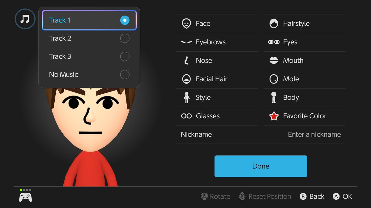 OatmealDome's tweet photo. [Nintendo Switch 2 System Update]

The Mii Maker now has music in version 23.0.0! You can listen to any of the three Mii Maker themes.

(thanks shutterbug2000, AK) https://t.co/bccXmimBSd