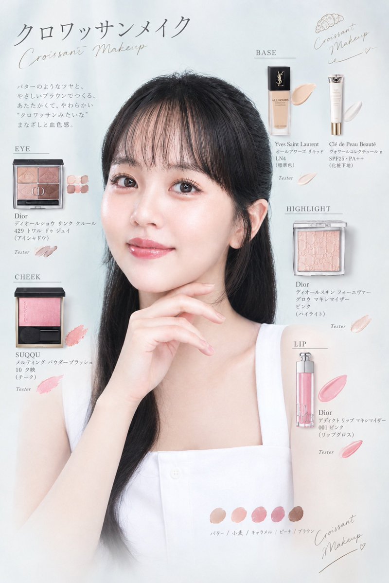 azatodanshi's tweet photo. 『無駄なウソ』『恋愛革命』

🌼キム・ソヒョン（김소현）

➮デコパスだけで
🥐秋のクロワッサンメイクしてみたら可愛いすぎた https://t.co/a4WNqcaKPf