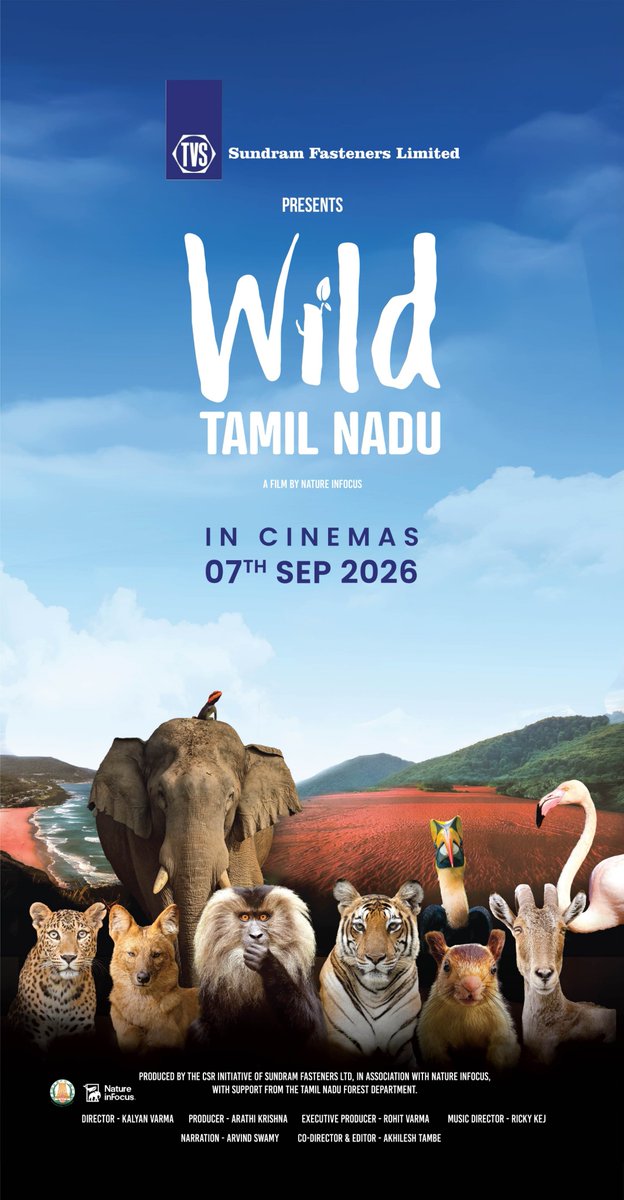 parallaxcinemas's tweet photo. சங்க காலத்தின் 5 நிலங்களையும், தமிழ்நாட்டின் வனவிலங்குகளையும் மிக அழகாக காட்டும் ஆவணப்படம் 'Wild Tamil Nadu' (2026). 🌿🐘 அரவிந்த் சாமியின் கம்பீரமான வாய்ஸ் ஓவர் மற்றும் நேர்த்தியான மேக்கிங் செம! அனைவரும் மிஸ் பண்ணாம பார்க்க வேண்டிய ஒரு சூப்பரான படைப்பு. ✨

Rating: 4/5 ⭐️⭐️⭐️⭐️ https://t.co/aHB1qu3SNR