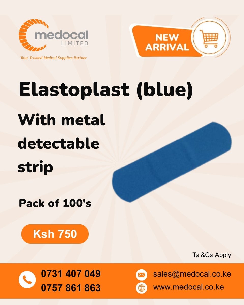 MedocalLimited's tweet photo. 🩹 Spot it. Protect it. Keep things moving.

💰 KSh 750

📞 0731 407 049 | 0757 861 863
📧 sales@medocal.co.ke

#MedocalLimited #Elastoplast #FabricPlaster #FirstAid #MedicalSupplies #NewArriva https://t.co/2BGOGva6hC