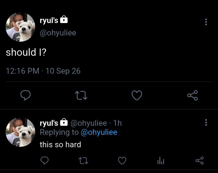 yuechi_cko's tweet photo. #2yulz one-shot au

wherein ohyul slowly loses sight of his dreams while struggling to carry himself and his boyfriend, ryul, through their relationship. https://t.co/2cjsEhccZq