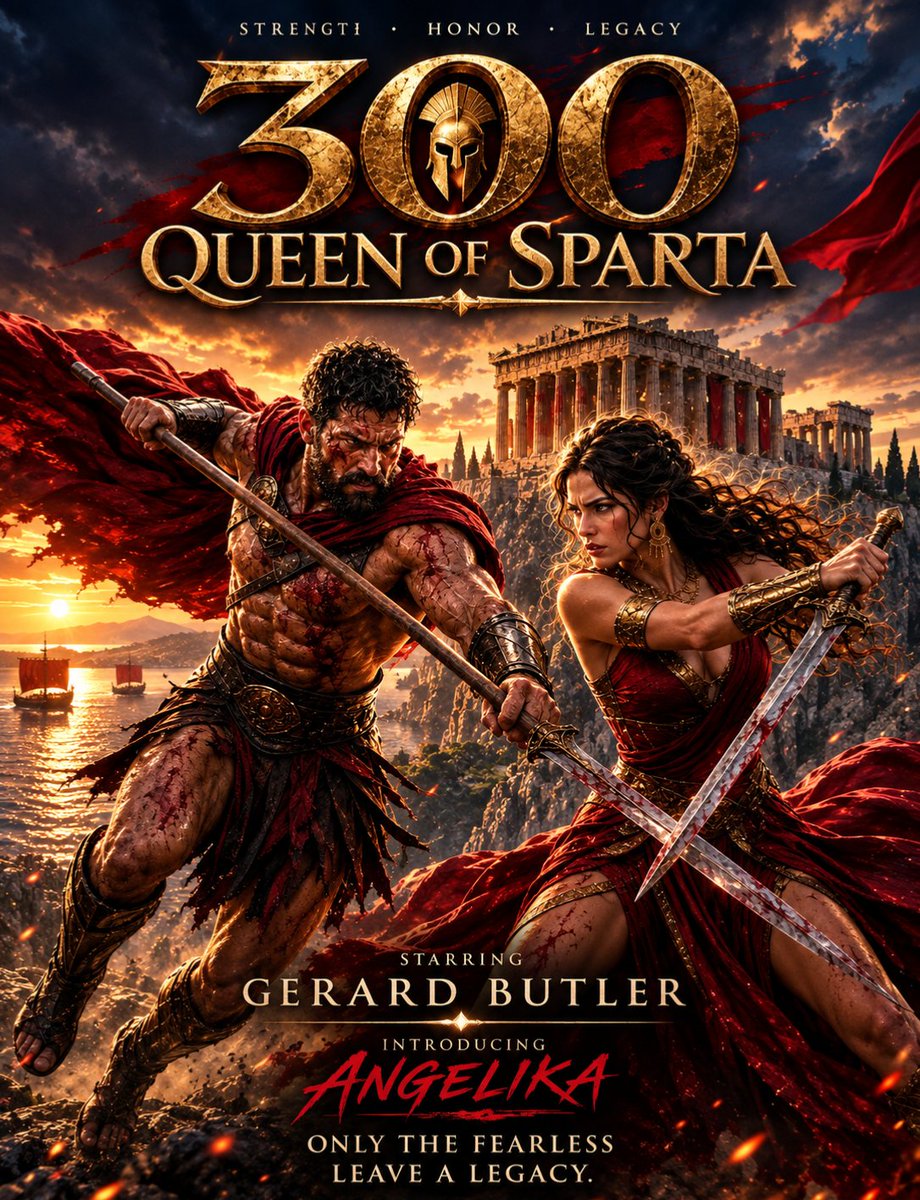 petros_'s tweet photo. 💥300: QUEEN OF SPARTA
THE LEGACY OF A WARRIOR.🪖 

Sparta has always represented one thing above everything else: strength in the face of impossible odds. But what happens when the legend of Sparta enters a new generation, and the person carrying that legacy is a fearless queen?

300: QUEEN OF SPARTA presents an exciting concept built around courage, sacrifice, leadership, and the brutal reality of war. At its center is a warrior who is not simply fighting to survive, but fighting to protect a kingdom, honor those who came before her, and prove that a legacy can be carried by anyone willing to stand when everyone else falls.

The world of 300 has always been about larger-than-life warriors, unforgettable battles, and characters who refuse to surrender even when victory seems impossible. A story centered on a Queen of Sparta could take those themes in a fresh direction by exploring what leadership truly costs.

Being a ruler during wartime is not simply about wearing a crown or giving orders. It means making decisions that determine who lives and who dies. It means watching friends become soldiers, soldiers become casualties, and entire cities become targets. A queen placed in that position would have to possess more than physical strength. She would need courage, intelligence, discipline, and the ability to inspire people who are terrified.

That is what could make Angelika such an interesting character.

She could represent a new chapter of Spartan mythology, a warrior shaped by the stories of those who fought before her but determined to create her own legend. Instead of simply following an established path, she could challenge expectations and demonstrate that leadership is earned through action.

And when war arrives, there is no room for hesitation.

The enemy would not care about titles. They would not care about royal bloodlines. They would care about victory. That means the Queen would have to prove herself on the battlefield, standing beside the warriors rather than hiding behind them.

Her greatest challenge, however, may not be defeating an enemy army. It may be protecting the spirit of Sparta itself.

History is filled with moments when kingdoms were threatened not only by armies but by fear, betrayal, division, and desperation. A powerful story could explore how a leader keeps people united when everything around them is collapsing.

This is where the idea of legacy becomes important.

The legendary warriors of Sparta became remembered because they were willing to sacrifice everything for what they believed in. A new generation would have to decide whether that tradition should continue unchanged or evolve into something greater.

Angelika's journey could therefore become more than a battle story. It could be a story about identity, responsibility, family, loyalty, revenge, and the price of becoming a legend.

And if Gerard Butler's presence connects this new chapter to the spirit of the original 300, the possibilities become even more exciting. The old generation and the new generation could represent two sides of the same Spartan legacy, one built through sacrifice and another determined to carry that sacrifice forward.

The question is not whether Sparta can fight.

Sparta has always known how to fight.

The real question is whether its next generation can rise when the darkness comes.

Because kingdoms may fall, armies may disappear, and legends may eventually become stories told by future generations.

But the fearless leave something behind.

THEY LEAVE A LEGACY.⚔️🔥