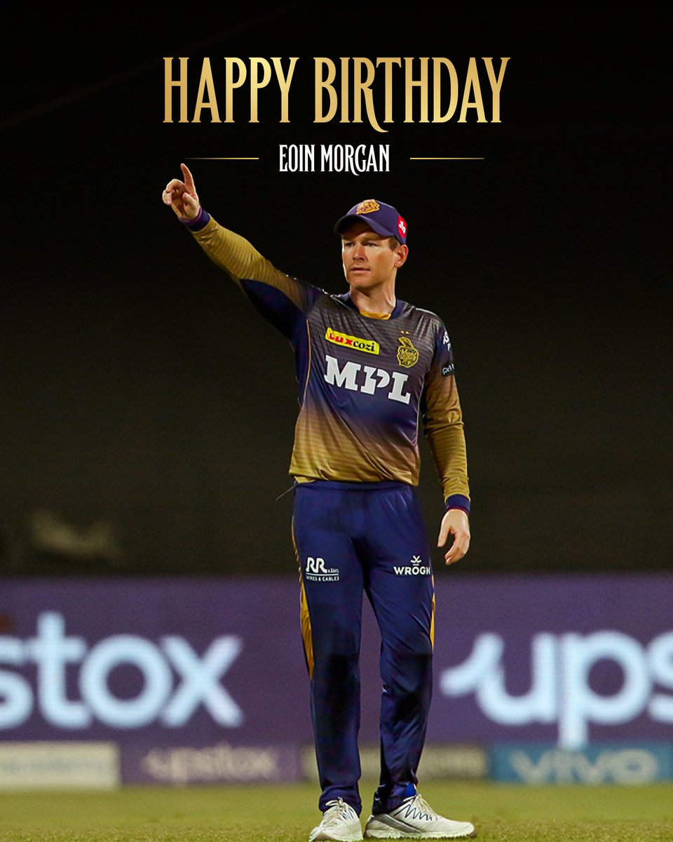 KKRiders's tweet photo. The captain who changed the course of our 2021 campaign 💪

Happy Birthday, Eoin Morgan! 💜 https://t.co/9lV5HtvFj3