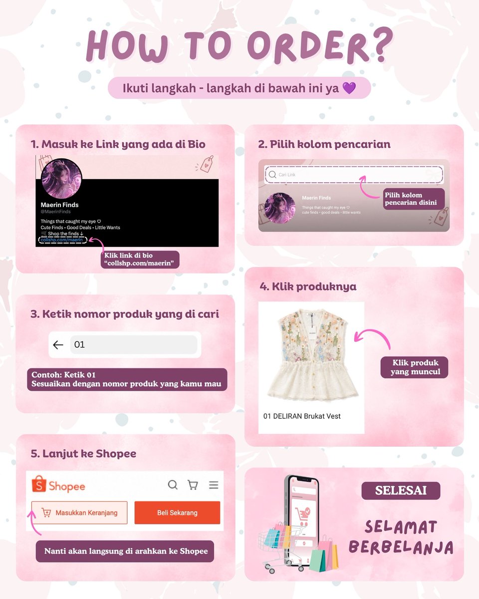 MaerinFinds's tweet photo. Cara belinya gampang 🛒
Link di bio → search nomor yang ada di foto → klik produknya → langsung ke Shopee

Sekarang bantu aku pilih dong, yang paling lucu nomor berapa?? 😭🎀 https://t.co/nGvo8IBE0v