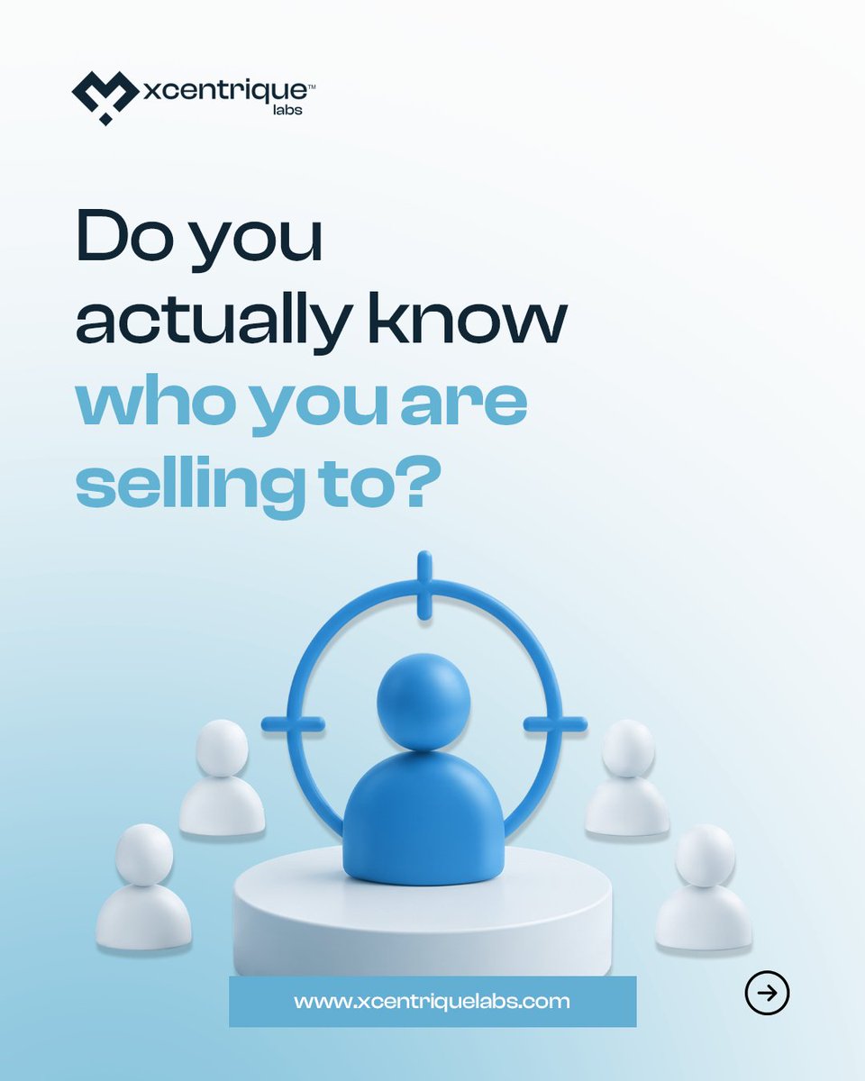 Xcentriquelabs's tweet photo. Do you actually know who you’re selling to?

If your answer is “everyone,” your customer picture may be too broad.

The Customer Clarity Check shows you where it’s unclear.

Take it free: https://t.co/fjk74J8sij

#XcentriqueLabs #CustomerClarity #BrandStrategy https://t.co/S6hugxIyji