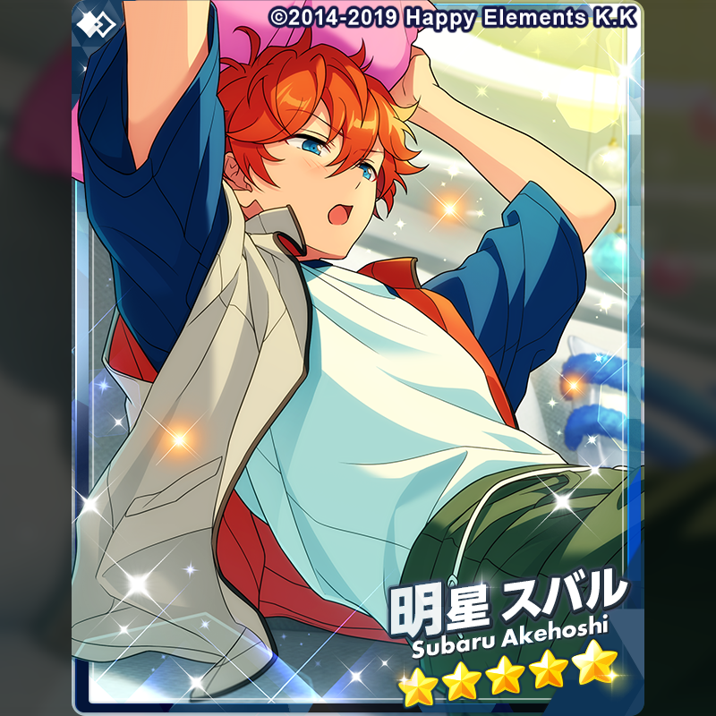 ensemble_stars's tweet photo. (1/2)【お知らせ】

15時より『Bright me up!!スカウト Stage:スバル』を開始しました！
新カードの出現率アップ中！

▽新登場カード
⭐5 明星 スバル
⭐4 春川 宙
⭐3 天祥院 英智

スカウト期間中、新規カードのアイドルストーリーが無料公開💫

#あんスタ https://t.co/yWVeHZUbzV