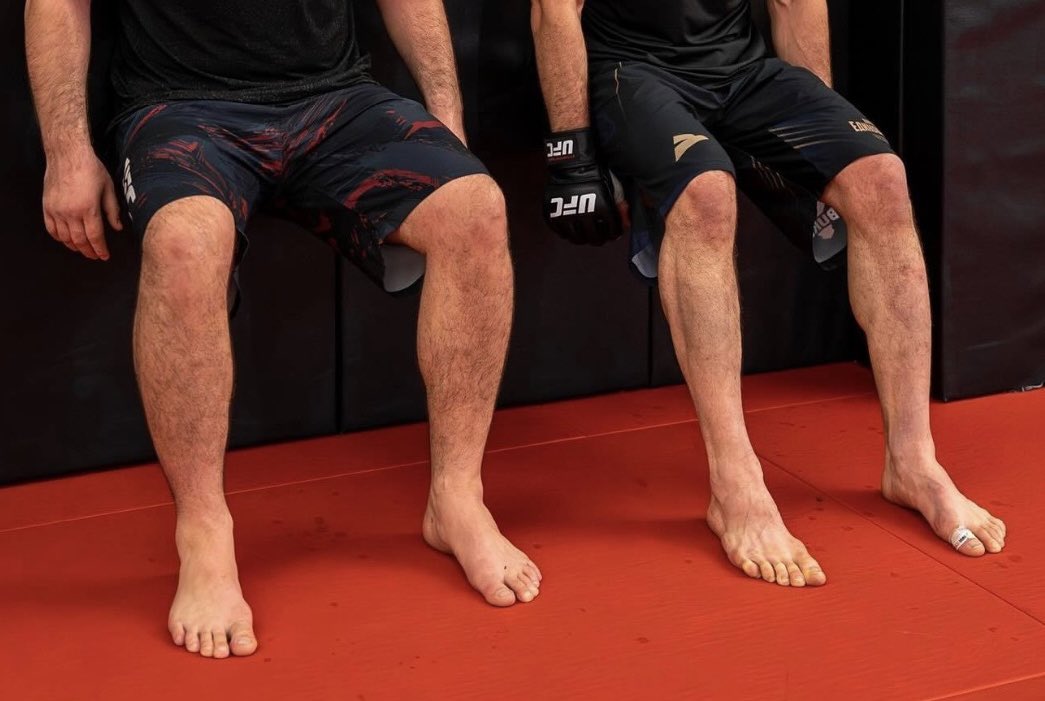 lgndsdt's tweet photo. islams feet are proportionally better, with an elongated, delicate appearance in contrast to khabibs. his toes also help, with a more compact and linear look. they also have a paler complexion at FFD0AB, whereas khabib comes in at F7AC88. 

in short, islams feet mog khabibs. https://t.co/ljXrv6CuWI