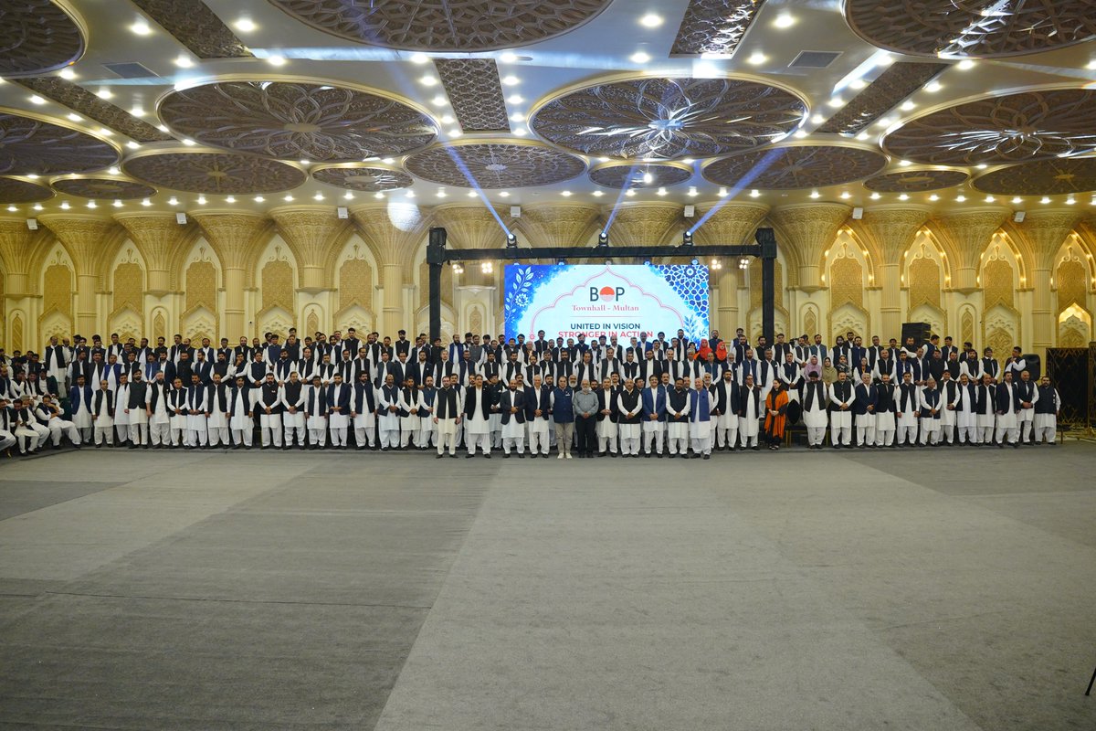 thebankofpunjab's tweet photo. BOP Townhall Multan PT.10
At the recent BOP Townhall in Multan, Mr. Zafar Masud (President & CEO – BOP) celebrated the remarkable achievements made possible through the dedication, passion, and unwavering commitment of the entire BOP family.
Together, we reached a historic milestone by earning PACRA's highest AAA rating, making The Bank of Punjab the first and only provincial bank in Pakistan to achieve this prestigious distinction. Our collective efforts were also recognized at the Pakistan Banking Awards 2026. These accomplishments reflect the hard work, resilience, and customer-first mindset of every BOP employee. Together, we continue to raise the bar, strengthen our legacy, and shape the future of banking in Pakistan.

#TheBankOfPunjab #HarFardKaKhayal #Townhall2026 #Multan 

@zafar_masud @Chasadzia @nofeldaud @AsifRiaz71 @razabashirs @JBShabbir