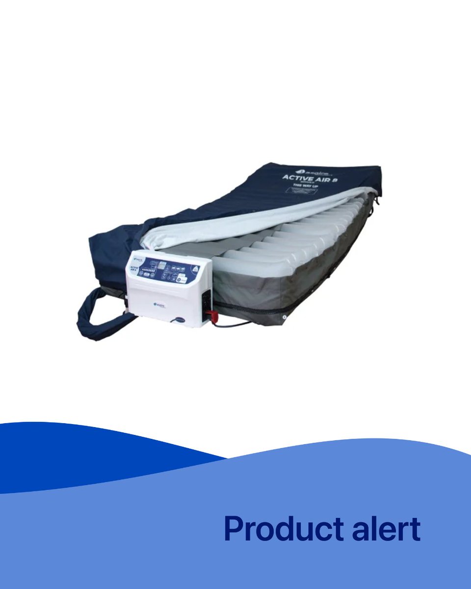 TGAgovau's tweet photo. ⚠️ Aidacare Pty Ltd has updated the user manual for the Aspire Active Air 8 Pressure Care Mattress⚠️

Improper set up and use of the device may result in electrostatic discharge, which may cause a fire in oxygen-enriched environments.

Read more: https://t.co/hMImZl2Tgq https://t.co/opIOMWxFlW