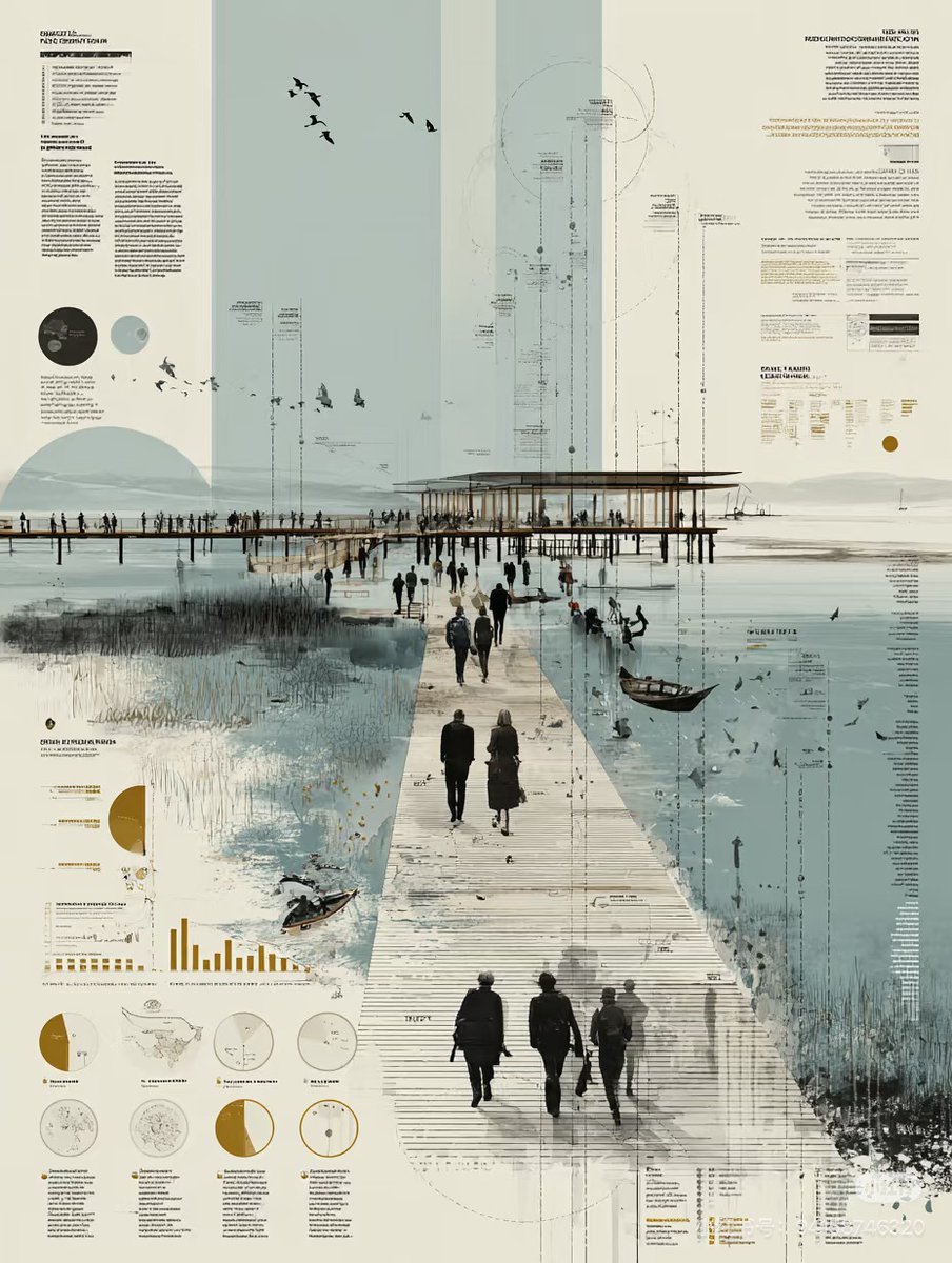 micmay_'s tweet photo. GPT-6 Astra turned a wetland boardwalk + birdwatching platform into a landscape architecture competition board.
The layout worked because of 4 choices:
boardwalk = visual axis
data = modular edge panels
Swiss grid + whitespace
sea-blue, off-white + brown
Prompt below ↓ https://t.co/7ndBpFEUG2