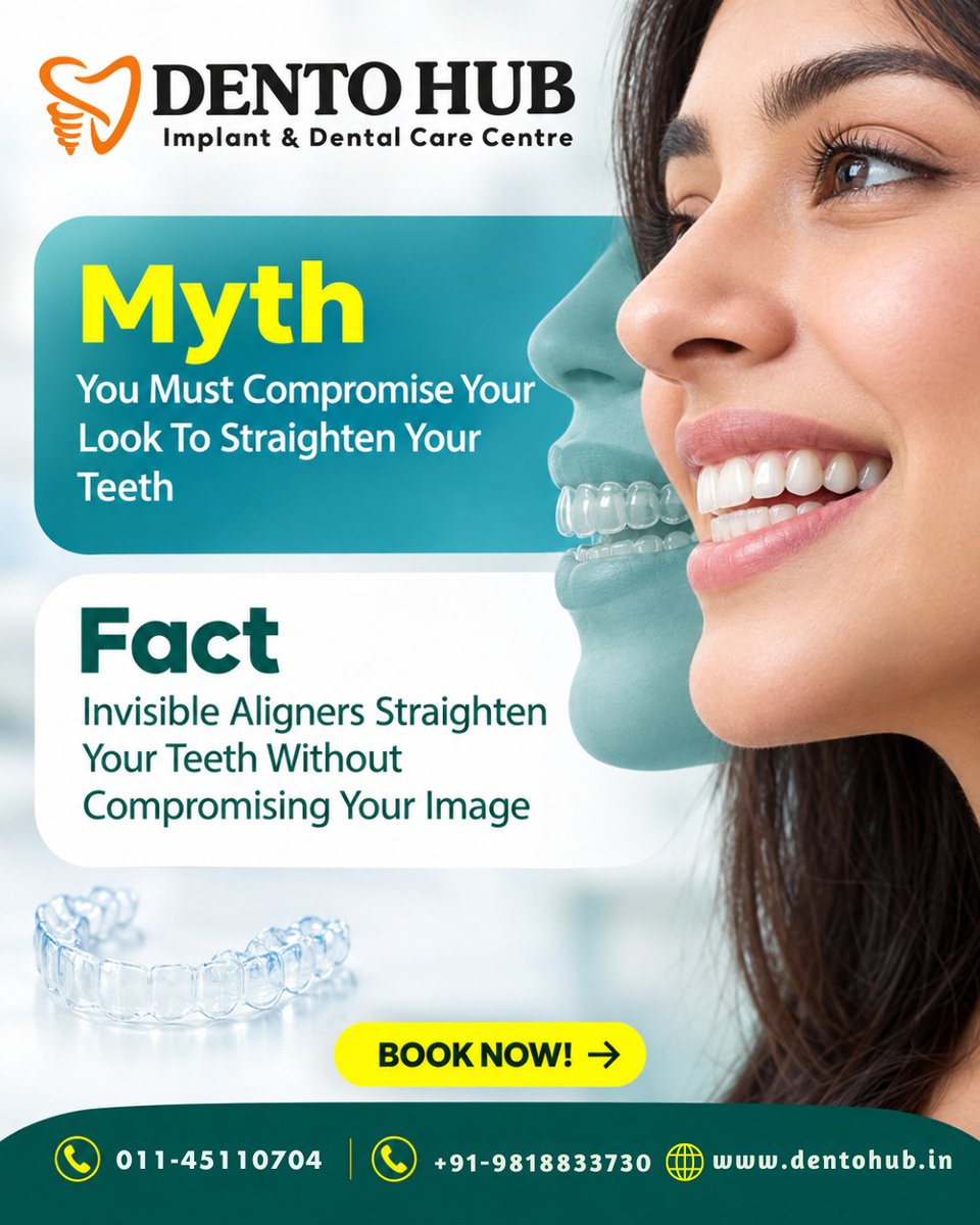 DentoHubdelhi's tweet photo. Perfect Smile, Zero Compromise. Straighten your teeth discreetly with Invisible Aligners and let your confidence shine.
 Book your appointment today. 
📍 DentoHub, Vikaspuri 
📞 011-45110704 
 🌐 https://t.co/2Oui9tnJ3O
 #DentoHub #InvisibleAligners https://t.co/bF0n6ieIha
