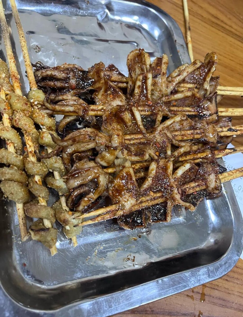 tracker_wayne's tweet photo. Craving late-night street vibes Spicy grilled squid skewers hit different after a long day—smoky, savory, and perfect with a cold drink https://t.co/Y0LZ2sKssq