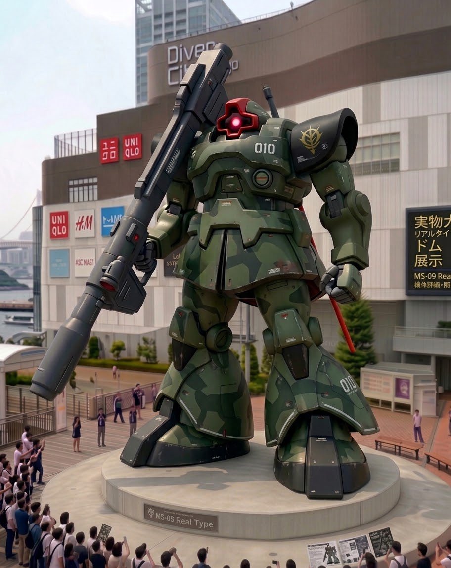 BeginnerGunpla's tweet photo. これ立てたらRGドム売れまくり

#実物大ユニコーンガンダム
#実物大ドム https://t.co/cJKl39PsU9