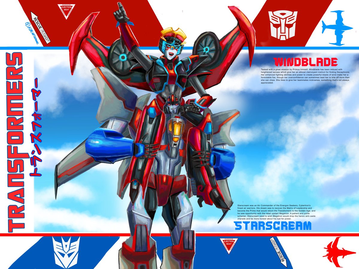 KimiEmerson19's tweet photo. Yaaay more #windscream post 

Ngl these r pretty underrated designs 

#starscream #windblade #transformers #fanartㅤㅤㅤㅤ https://t.co/Mbxf87gv8E