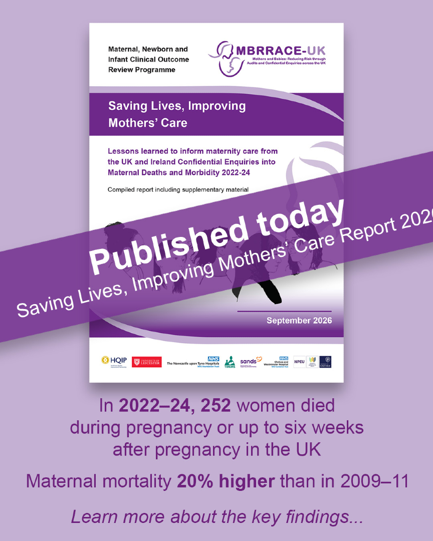 Ox_wrh's tweet photo. Published today: Saving Lives, Improving Mothers’ Care 2026, the latest MBRRACE-UK report on maternal deaths and morbidity. A central message is clear: care should be proactive, not reactive.
https://t.co/uLrugLxYBH
#MBRRACEUK https://t.co/NlKbEcQPPS