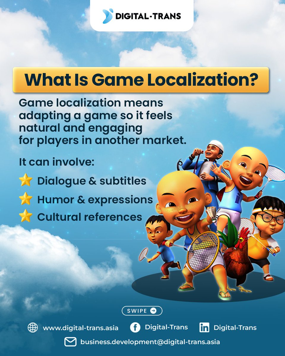 DigitalTrans_A's tweet photo. Join our team as a Chinese to Malay Game Translator and help bring games to life for Malaysian players!

📍Apply now via our website.

#DigitalTransAsia #Penterjemah #hiringmalaysia
#JawatanKosong #translator https://t.co/Oyww052vKc