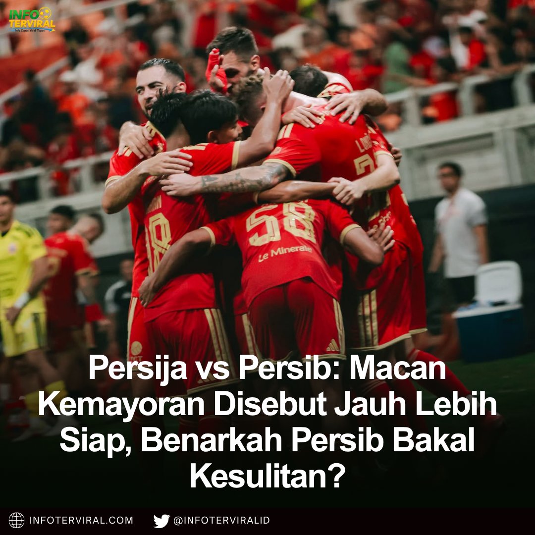 infoterviralid's tweet photo. Persija Jakarta siap jamu Persib Bandung di SUGBK pada pekan ke-2 Super League! Berbekal kemenangan atas Borneo FC, Shin Tae-yong optimistis Macan Kemayoran yang tampil lebih komplit bisa amankan 3 poin atas Maung Bandung. 🔴🐯⚽️

#Persija #Persib #SuperLeague #ItuGol #Bugar https://t.co/Ly3EZ09Qzr