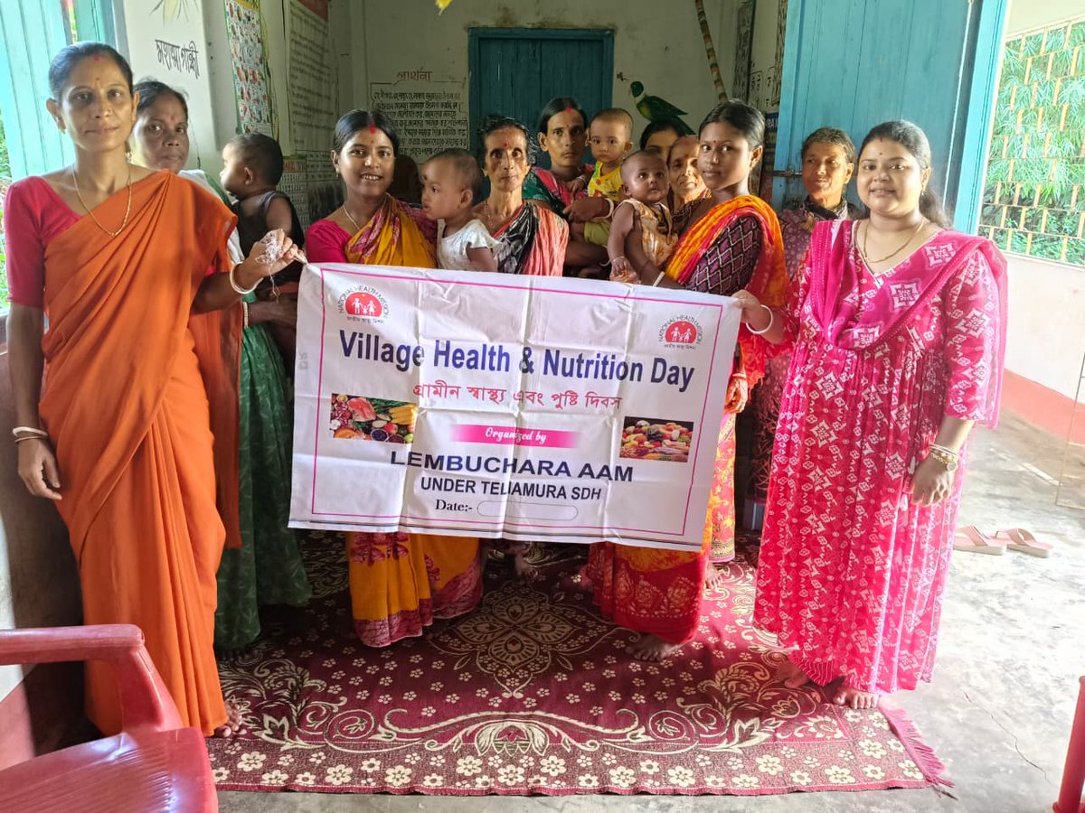 TAbpmjay's tweet photo. Today 10/09/2026 a VHND program conducted at Vairab Tilla AWC under Lembuchara AAM and Paul Para AWC under East Howaibari AAM. Teliamura SDH, Khowai.  🌿 #PMOIndia #CMOTripura #MoHFWIndia #Jksinha #KirangitteIAS #hfwtripura #mygovtripura #NHMTripura #AyushmanBharatPMJAYTripura https://t.co/bZdTMfq5v1