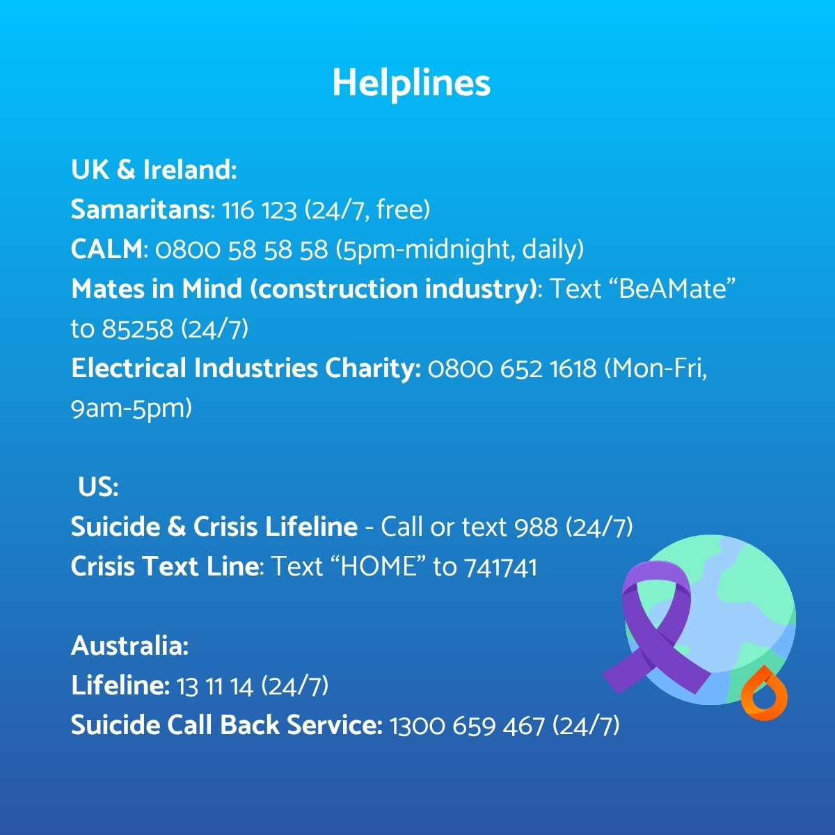Countfireapp's tweet photo. World Suicide Prevention Day. Construction has the highest suicide rate of any UK industry. 

That statistic is real people; colleagues under pressure, team mates struggling silently, people who felt they couldn't ask for help. 

Check in properly. Take it seriously. https://t.co/IARcovW0QF