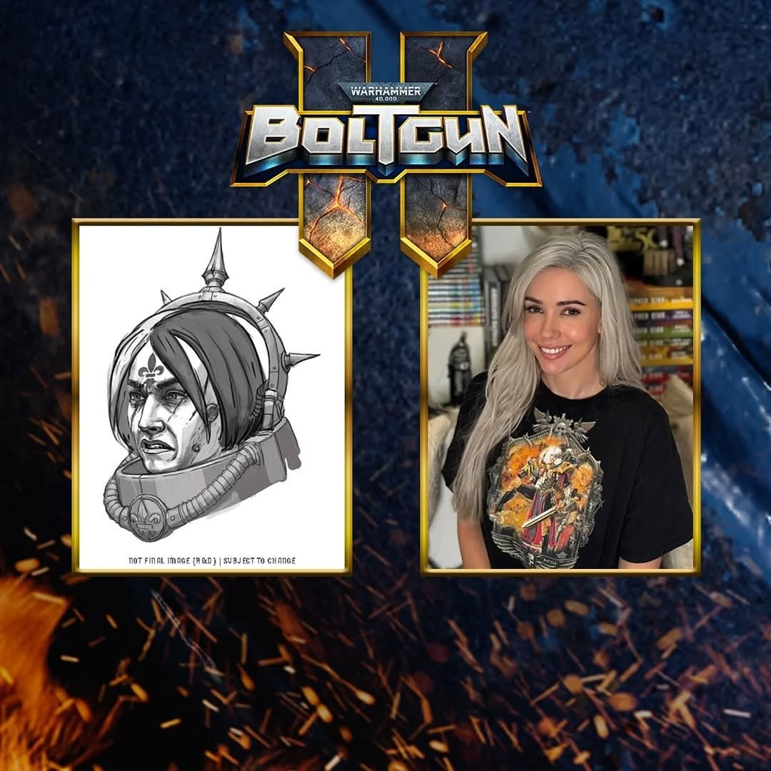 fenomenofut's tweet photo. Happy to announce I voice Battle-Sister NYRA VEYRATH in ’s upcoming Warhammer 40,000: Boltgun 2! It’s truly special that my debut voicing a playable character in a video game is in a franchise I’ve supported since I was roughly 13. Many thanks to eve... https://t.co/gWZU3QbhIE