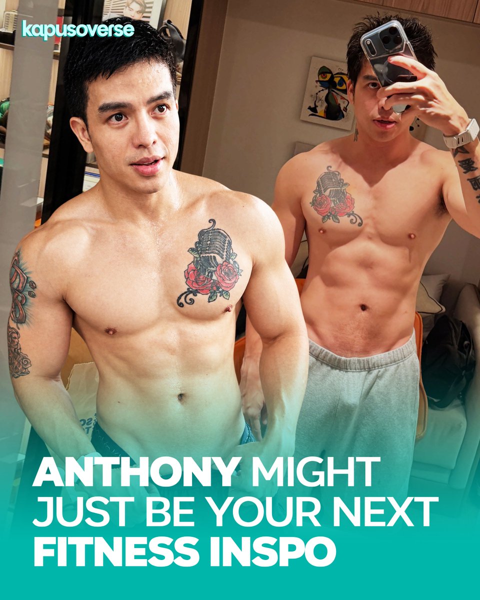 kapusoverse's tweet photo. Kapuso singer Anthony Rosaldo doesn’t just focus on hitting the right notes—he also hits the gym to buff up and maintain his well-toned physique. https://t.co/cogvXuFPMP