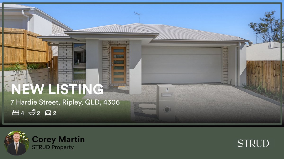CoreyMartinRE's tweet photo. 🛌 4 🛀 2 🚘 2
📍 7 Hardie Street, Ripley, QLD, 4306

My latest listing on RateMyAgent.

https://t.co/ag2dsMFaKy

...
#ratemyagent #realestate #STRUD_Property https://t.co/v3YE2fmpwl