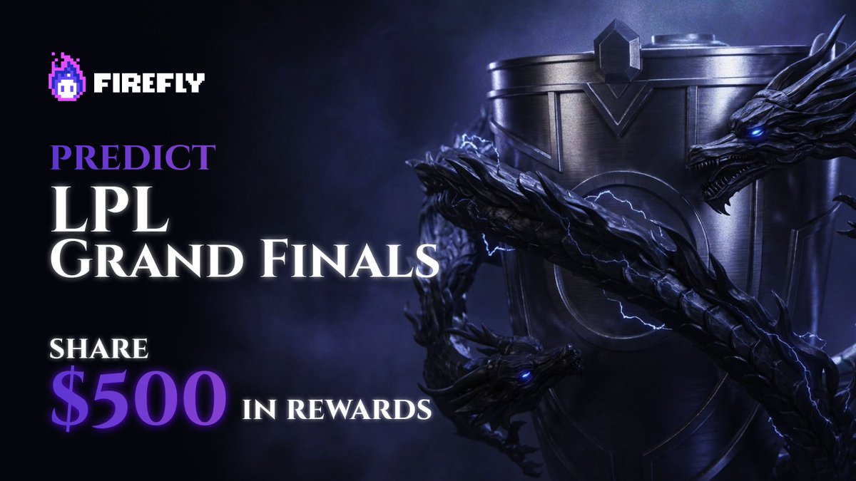 thefireflyapp's tweet photo. The final two LPL series are here
with $500 PnL Flash Event kicks off with them

Sep 12, 17:00 (UTC+8)｜Lower Bracket Final
Anyone's Legend vs Invictus Gaming

Sep 13, 17:00 (UTC+8)｜Grand Final

A $500 PnL prize pool is up for grabs across these two matches, split by trading volume
Firefly’s brand-new UI is now live, making trading easier than ever 💜

https://t.co/ZVOcu7bcAQ