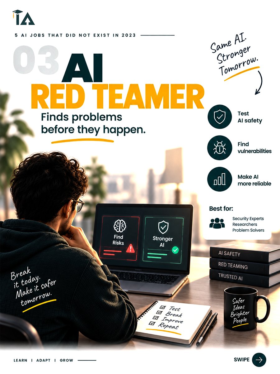 academy_inbound's tweet photo. 5 AI Jobs That Didn’t Exist in 2023 

AI is creating new career opportunities every day. Here are 5 emerging AI roles students and young professionals should know about.

Preparing for placements? Save this post!

📲 WhatsApp: 90019-33256
#InboundAcademy #AIJobs #AICareers https://t.co/I3PpQY1bYc