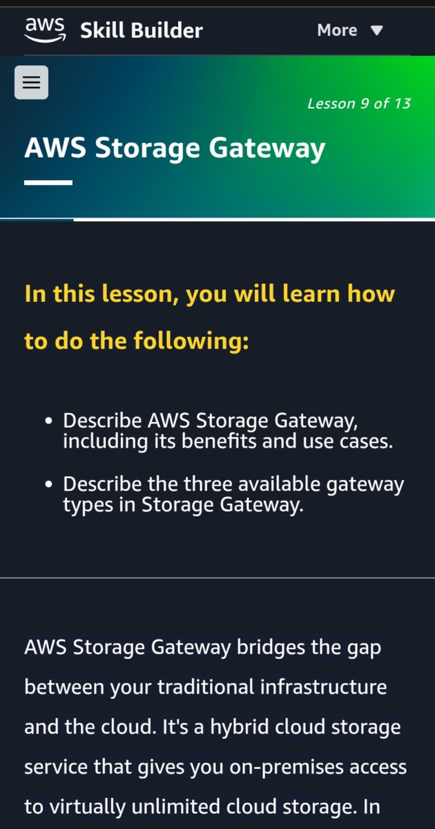 BasmadAbu's tweet photo. Day 13 — My AWS Learning Journey with AWS Students Builder Group KWASU ☁️🚀
Today, I learned about Amazon EFS, Amazon FSx, AWS Storage Gateway, and AWS Elastic Disaster Recovery.
Another day of learning and building🤗💯
#AWS #CloudComputing #AWSStudents #KWASU #100DaysOfCloud https://t.co/5zMfFHd9KB