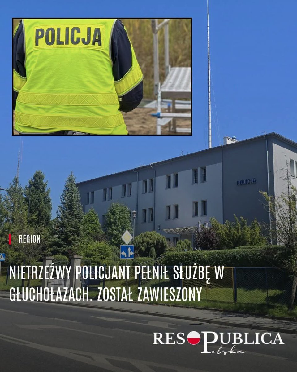 RespublicaTV's tweet photo. Nietrzeźwy policjant pełnił służbę w Głuchołazach. Został zawieszony

Doszło do poważnego uchybienia w jednym z komisariatów w Głuchołazach. W niedzielę, 6 września, podczas kontroli ujawniono, że funkcjonariusz pełniący służbę na stanowisku dyżurnego znajdował się pod wpływem alkoholu.
Policjant został natychmiast odsunięty od wykonywania obowiązków. Na tym jednak nie zakończyły się konsekwencje zdarzenia.
Wobec funkcjonariusza podjęto dalsze działania służbowe. Został on zawieszony w czynnościach, a jednocześnie wszczęto postępowanie dyscyplinarne mające wyjaśnić wszystkie okoliczności zdarzenia.
Rozpoczęto również procedurę zmierzającą do zwolnienia policjanta ze służby.
Do zdarzenia doszło w czasie, gdy funkcjonariusz wykonywał obowiązki dyżurnego komisariatu. Jest to stanowisko związane z odpowiedzialnością za przyjmowanie zgłoszeń, obsługę interwencji oraz koordynowanie działań podejmowanych przez innych policjantów.

Służby podkreślają, że nie ma przyzwolenia na tego rodzaju zachowania. Od funkcjonariuszy wymaga się przestrzegania prawa oraz zasad obowiązujących w Policji, szczególnie ze względu na charakter ich pracy i zaufanie społeczne, jakim powinna cieszyć się formacja.
Sprawa jest obecnie wyjaśniana w ramach prowadzonego postępowania. Ostateczne konsekwencje służbowe wobec policjanta będą zależały od jego wyników.

#Głuchołazy #policja #RespublicaPolska #policjant #nietrzeźwy