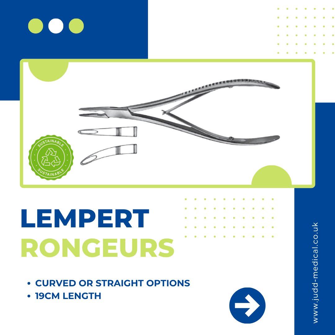 JuddMedical's tweet photo. What do surgeons look for in a #BoneRongeur? 🦴 🛠️
Precision? Control? Reliability?
Our range of Reusable Bone Rongeurs is designed to deliver all three—providing clean, accurate bone removal and dependable performance procedure after procedure.
📞 01527 559010
#orthopaedics https://t.co/X9sisbehTH